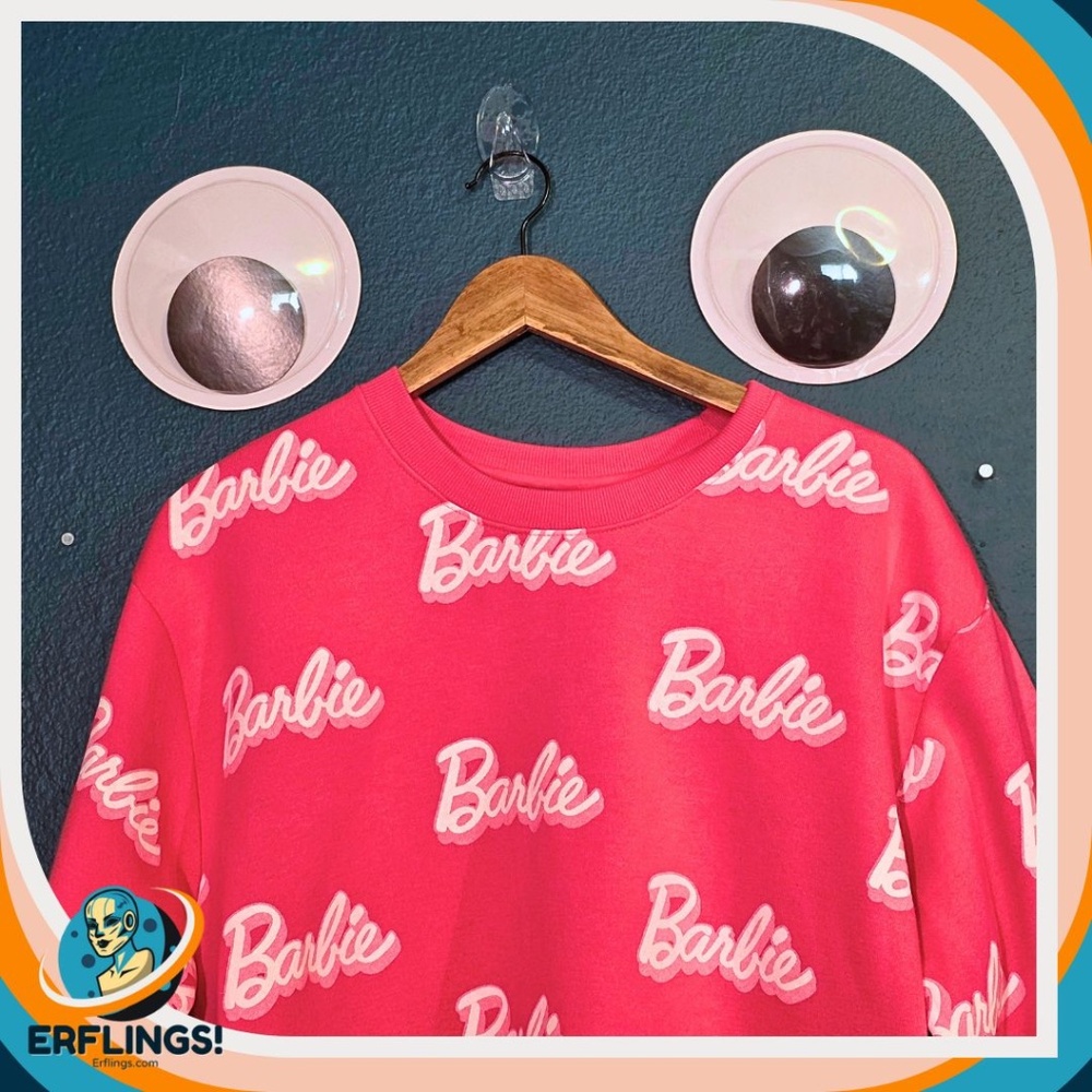 Large Pink Barbie Logo Sweater